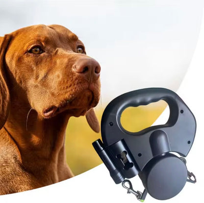 Correa Retráctil Automática para Perros con Linterna LED y Bolsas